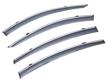 Ветровики Mazda 6 2014-2020 акриловые с хром молдингом &ndash; комфорт в дороге, акриловые дефлекторы, стиль | Avtoholik