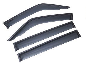 Ветровики Mitsubishi Pajero 2006-2021 акриловые с хром молдингом &ndash; комфорт в дороге, акриловые дефлекторы, стиль | Avtoholik