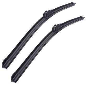Бескаркасные щётки стеклоочистителя Nissan Micra 2010-2017, комплект 530/350 мм (дворники, крюк / hook)